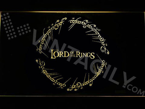 The Lord Of The Rings LED Neon Sign Electrical - Yellow - TheLedHeroes