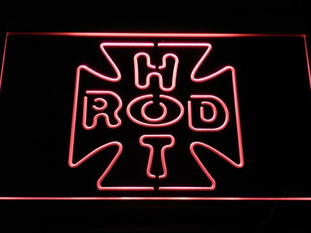 Hot Rod Garage (2) LED Neon Sign USB - Red - TheLedHeroes