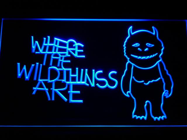 Where the Wild Things Are LED Neon Sign USB - Blue - TheLedHeroes