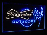 Budweiser Outdoors Deer Dual Color LED Sign - Normal Size (12x8.5in) - TheLedHeroes