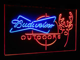 Budweiser Outdoors Deer Dual Color LED Sign - Normal Size (12x8.5in) - TheLedHeroes