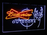 Budweiser Outdoors Deer Dual Color LED Sign - Normal Size (12x8.5in) - TheLedHeroes