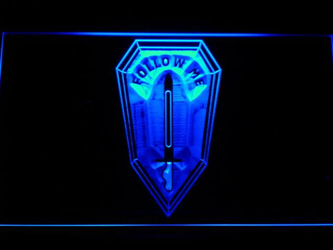 U.S. Army Infantry Follow Me LED Neon Sign USB - Blue - TheLedHeroes