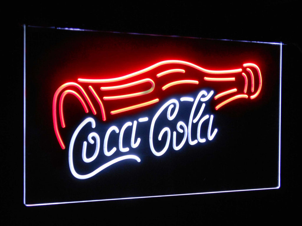 Coca Cola Bottle Drink Dual Color LED Sign - Normal Size (12x8.5in) - TheLedHeroes