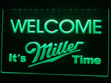 FREE Miller Welcome It's Time LED Sign - Green - TheLedHeroes