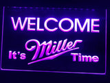 FREE Miller Welcome It's Time LED Sign - Purple - TheLedHeroes