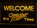 FREE Miller Welcome It's Time LED Sign - Yellow - TheLedHeroes