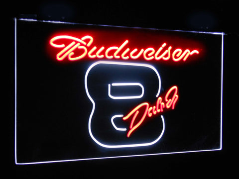 Budweiser Dale Jr. #8 Dual Color LED Sign - Normal Size (12x8.5in) - TheLedHeroes