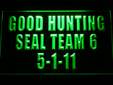 FREE Navy SEAL Team Six Good Hunting 5-1-11 LED Sign - Green - TheLedHeroes