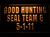 FREE Navy SEAL Team Six Good Hunting 5-1-11 LED Sign - Orange - TheLedHeroes