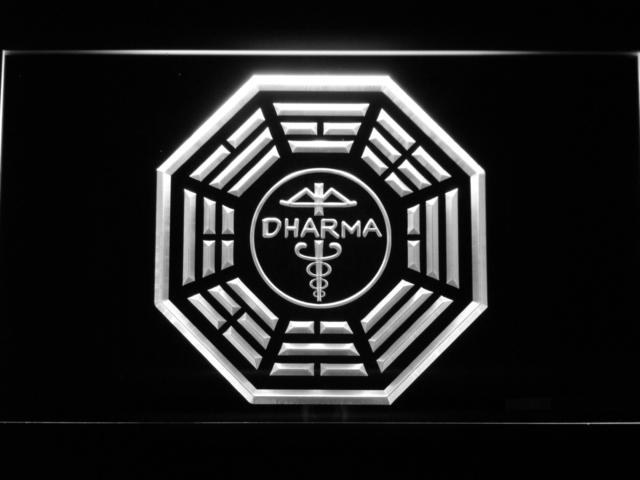 LOST Dharma Sign (4) LED Neon Sign Electrical - White - TheLedHeroes