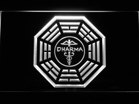 FREE LOST Dharma Sign (4) LED Sign - White - TheLedHeroes