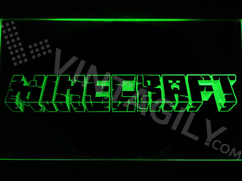 FREE Minecraft Logo LED Sign - Green - TheLedHeroes