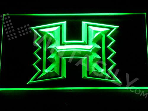 Hawaii Rainbow Warriors LED Neon Sign USB - Green - TheLedHeroes