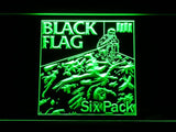 Black Flag - Six Pack LED Neon Sign USB - Green - TheLedHeroes