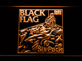 Black Flag - Six Pack LED Neon Sign USB - Orange - TheLedHeroes