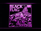Black Flag - Six Pack LED Neon Sign USB - Purple - TheLedHeroes