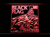 Black Flag - Six Pack LED Neon Sign Electrical - Red - TheLedHeroes