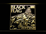 Black Flag - Six Pack LED Neon Sign Electrical - Yellow - TheLedHeroes
