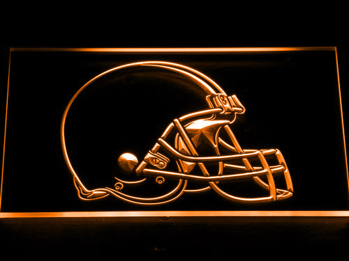 FREE Cleveland Browns Helmet LED Sign - Orange - TheLedHeroes