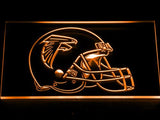 Atlanta Falcons Helmet LED Neon Sign Electrical - Orange - TheLedHeroes