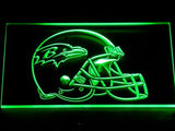 Baltimore Ravens Helmet LED Neon Sign Electrical - Green - TheLedHeroes
