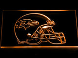 Baltimore Ravens Helmet LED Neon Sign Electrical - Orange - TheLedHeroes