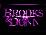 Brooks & Dunn LED Neon Sign USB - Purple - TheLedHeroes