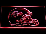 Baltimore Ravens Helmet LED Neon Sign Electrical - Red - TheLedHeroes