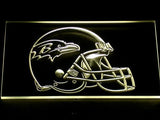 Baltimore Ravens Helmet LED Neon Sign Electrical - Yellow - TheLedHeroes