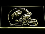 Buffalo Bills Helmet LED Neon Sign USB - Yellow - TheLedHeroes