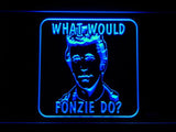 What would fonzie do? LED Neon Sign USB - Blue - TheLedHeroes