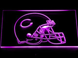 Chicago Bears Helmet LED Neon Sign Electrical - Purple - TheLedHeroes
