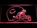 Chicago Bears Helmet LED Neon Sign Electrical - Red - TheLedHeroes