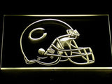 Chicago Bears Helmet LED Neon Sign Electrical - Yellow - TheLedHeroes