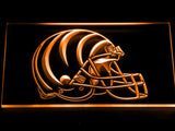 Cincinnati Bengals Helmet LED Sign - Orange - TheLedHeroes