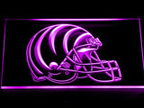 FREE Cincinnati Bengals Helmet LED Sign - Purple - TheLedHeroes