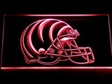 Cincinnati Bengals Helmet LED Neon Sign USB - Red - TheLedHeroes