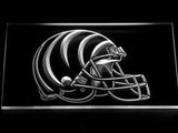 Cincinnati Bengals Helmet LED Neon Sign USB - White - TheLedHeroes