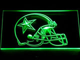 Dallas Cowboys Helmet LED Neon Sign USB - Green - TheLedHeroes