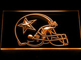 Dallas Cowboys Helmet LED Neon Sign USB - Orange - TheLedHeroes