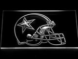 Dallas Cowboys Helmet LED Neon Sign USB - White - TheLedHeroes