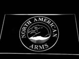 North American Arms LED Neon Sign USB - White - TheLedHeroes