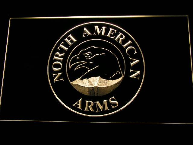 North American Arms LED Neon Sign USB - Yellow - TheLedHeroes