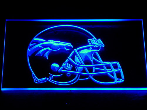 Denver Broncos Helmet LED Sign - Blue - TheLedHeroes