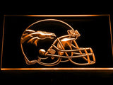 Denver Broncos Helmet LED Neon Sign Electrical - Orange - TheLedHeroes