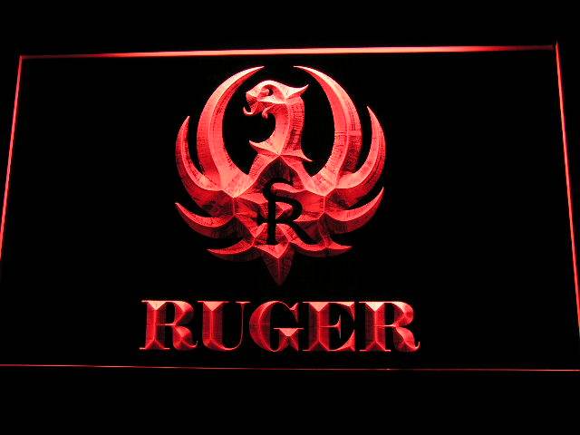 Ruger Firearms LED Neon Sign USB - Red - TheLedHeroes