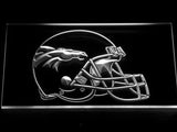 Denver Broncos Helmet LED Neon Sign USB - White - TheLedHeroes