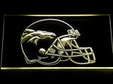 Denver Broncos Helmet LED Neon Sign Electrical - Yellow - TheLedHeroes