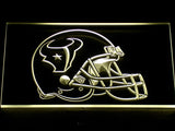 Houston Texans Helmet LED Sign - Yellow - TheLedHeroes